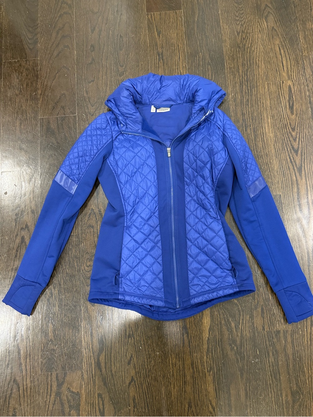 Athleta Quilted Royal Blue Puffer Jacket